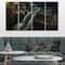 Designart - Slow Motion Waterfall in Summer - Landscape Canvas Art Print